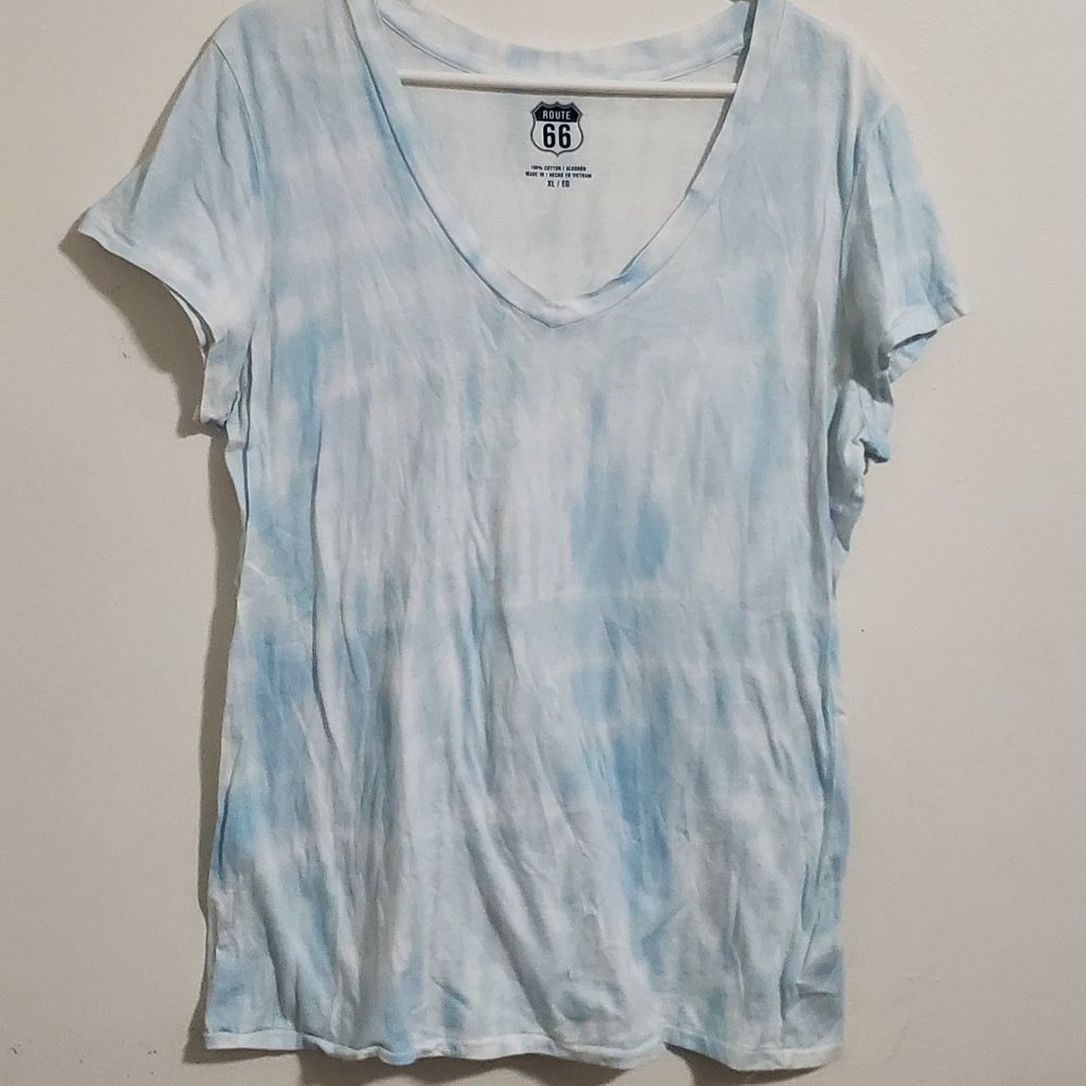 Cute Pale Blue and White Top